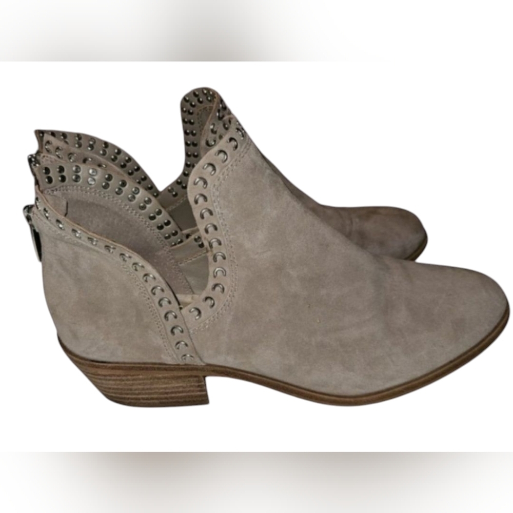 Vince Camuto Prafinta Suede Ankle Booties - Size 8.5 Block Heel